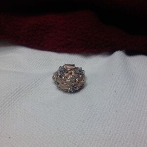 Rose gold and silver with amethyst and cz